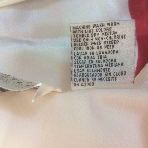 Vintage TR Bentley White with Pink and Red Hearts Slip Dress/Lingerie Size Large - Picture 4 of 4